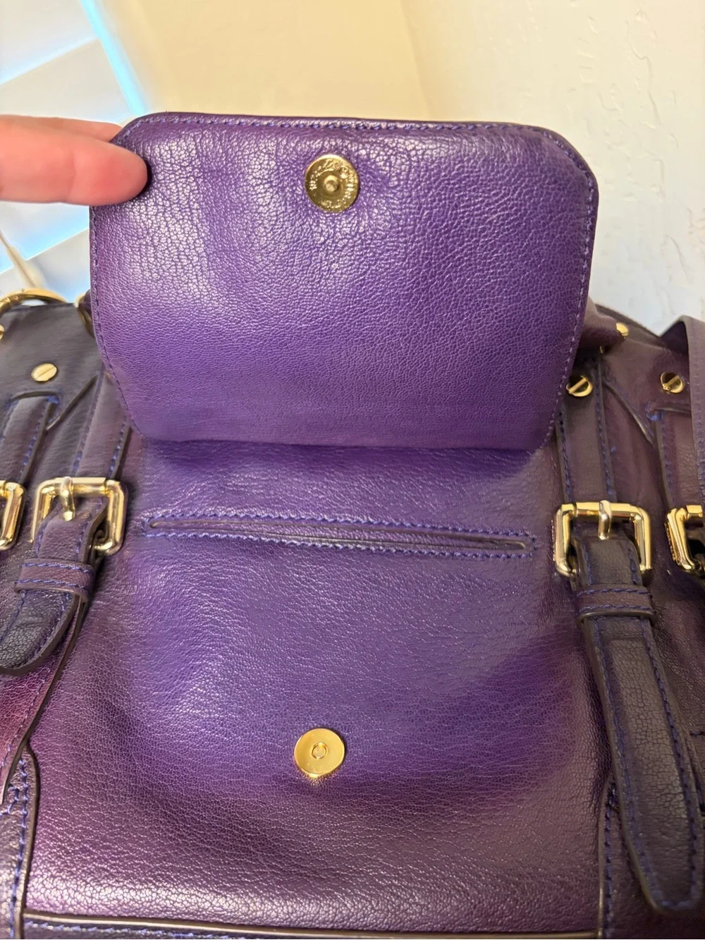 Michael Kors Rich Eggplant Leather